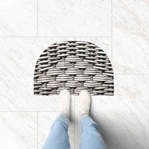 Photographed braid abstract and interesting gray  doormat