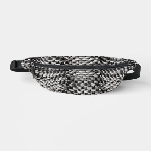 Photographed braid abstract and interesting gray  fanny pack