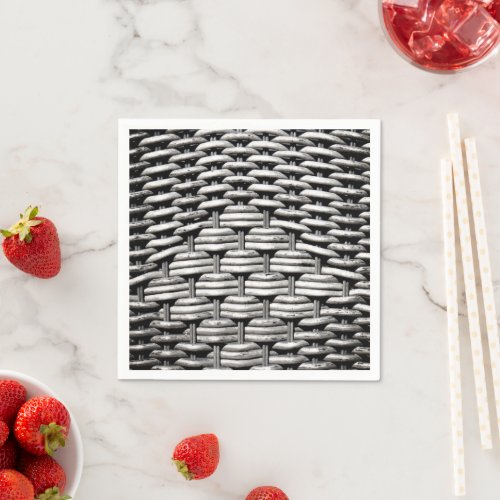 Photographed braid abstract and interesting gray  napkins