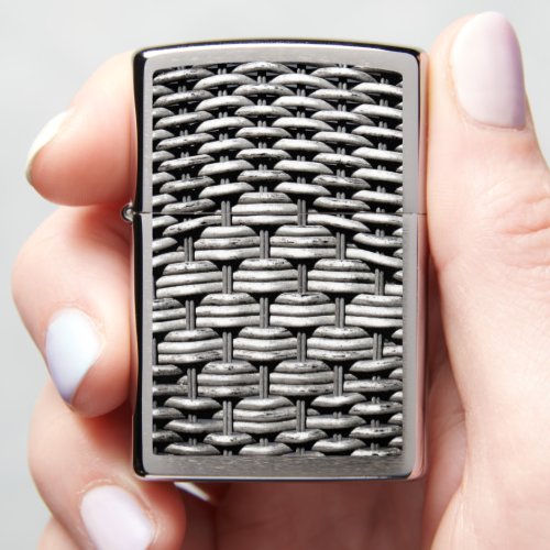 Photographed braid abstract and interesting gray  zippo lighter