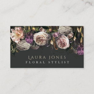 Photographed Floral Hair Flower Florist Stylist Appointment Card