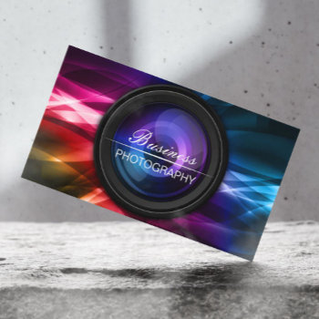 Photographer Abstract Lights Modern Photography Business Card by cardfactory at Zazzle