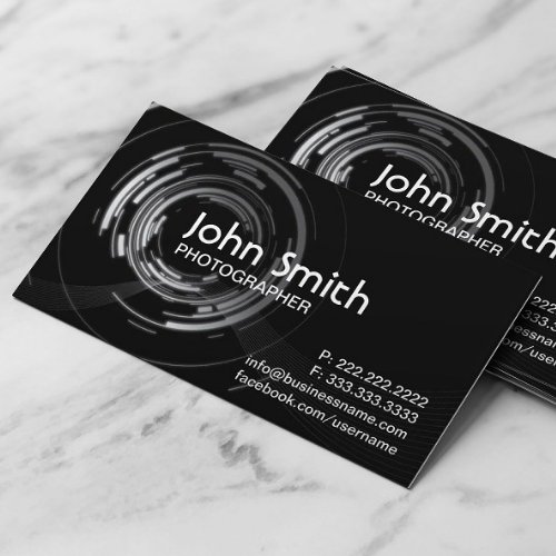 Photographer Abstract Lights Swirl Photography Business Card
