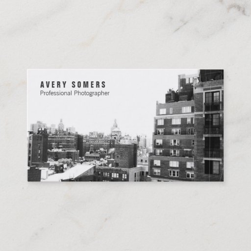 Customizable Photographer Add Your Photo Photography Business Card