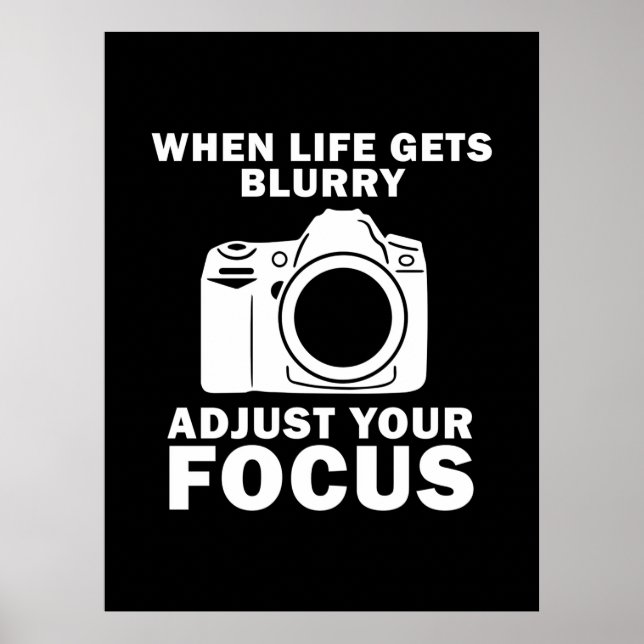 Photographer Adjust Your Focus Poster (Front)