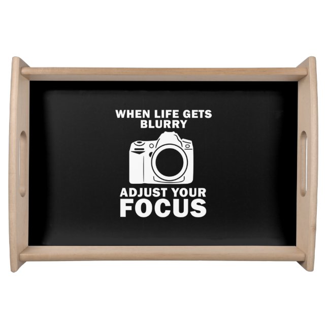 Photographer Adjust Your Focus Serving Tray (Front)