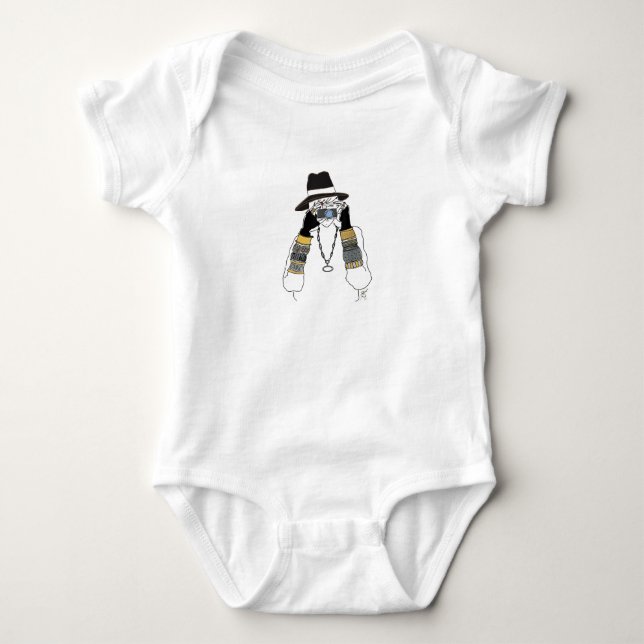 Photographer And Her Camera For Photography Lover Baby Bodysuit (Front)