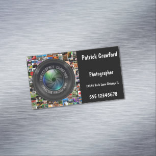 Photographer And Photography Business Camera Lens Card Magnet