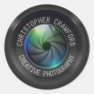 Photographer And Photography Business Camera Lens Classic Round Sticker