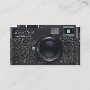 Photographer black Camera Business card