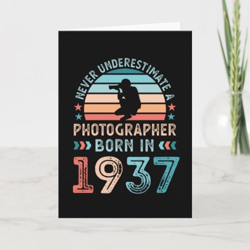 Photographer born 1937 90th Birthday Gift Card