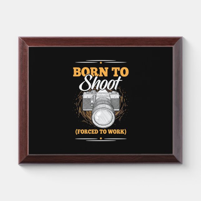 Photographer Born To Take Pictures Award Plaque (Horizontal)