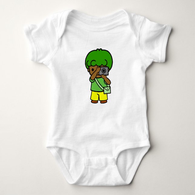 photographer boy baby bodysuit (Front)