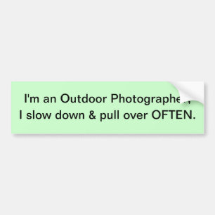 Photographer Bumper Sticker