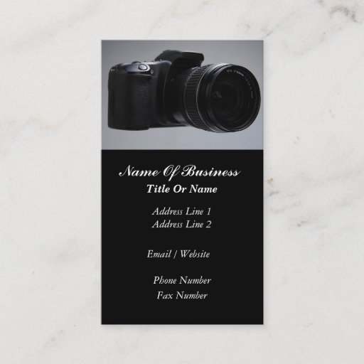 Customizable Photographer Business Card