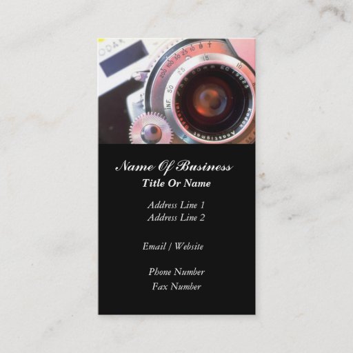 Customizable Photographer Business Card