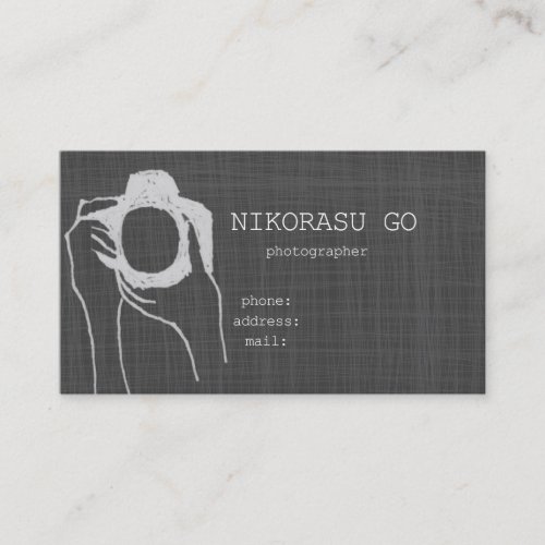 photographer business card