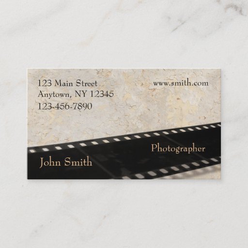 Customizable Photographer Business Card