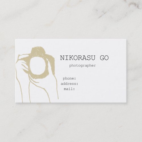 photographer business card