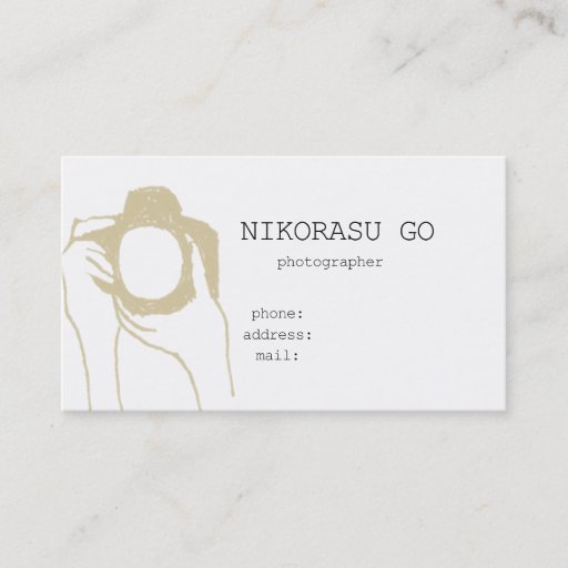 Customizable photographer business card