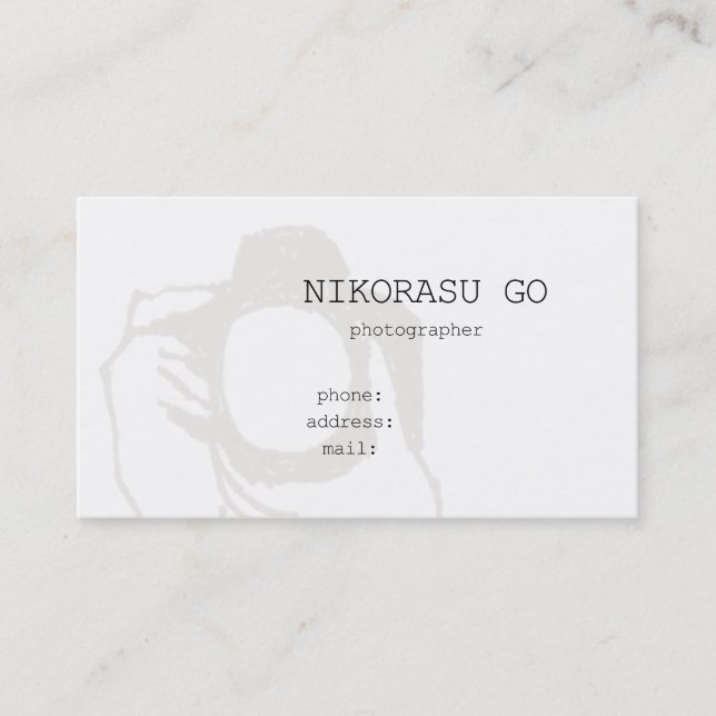 photographer business card (Front)