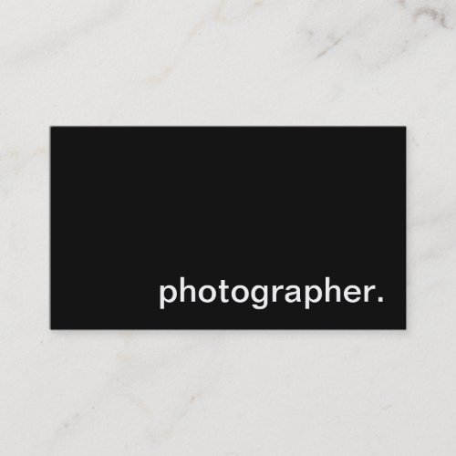 Photographer Business Card