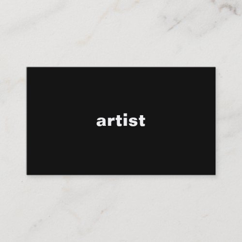 Artist Business Cards
