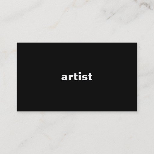 Customizable Artist Business Cards