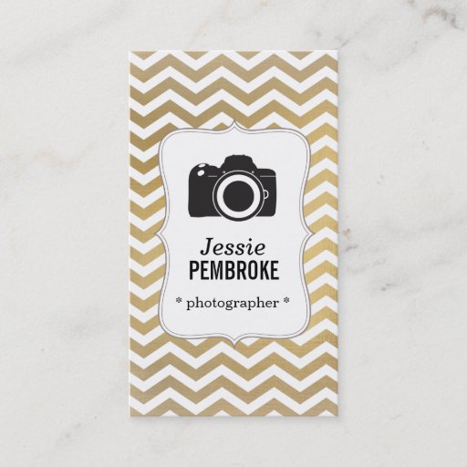 Customizable Photographer business card -  faux foil
