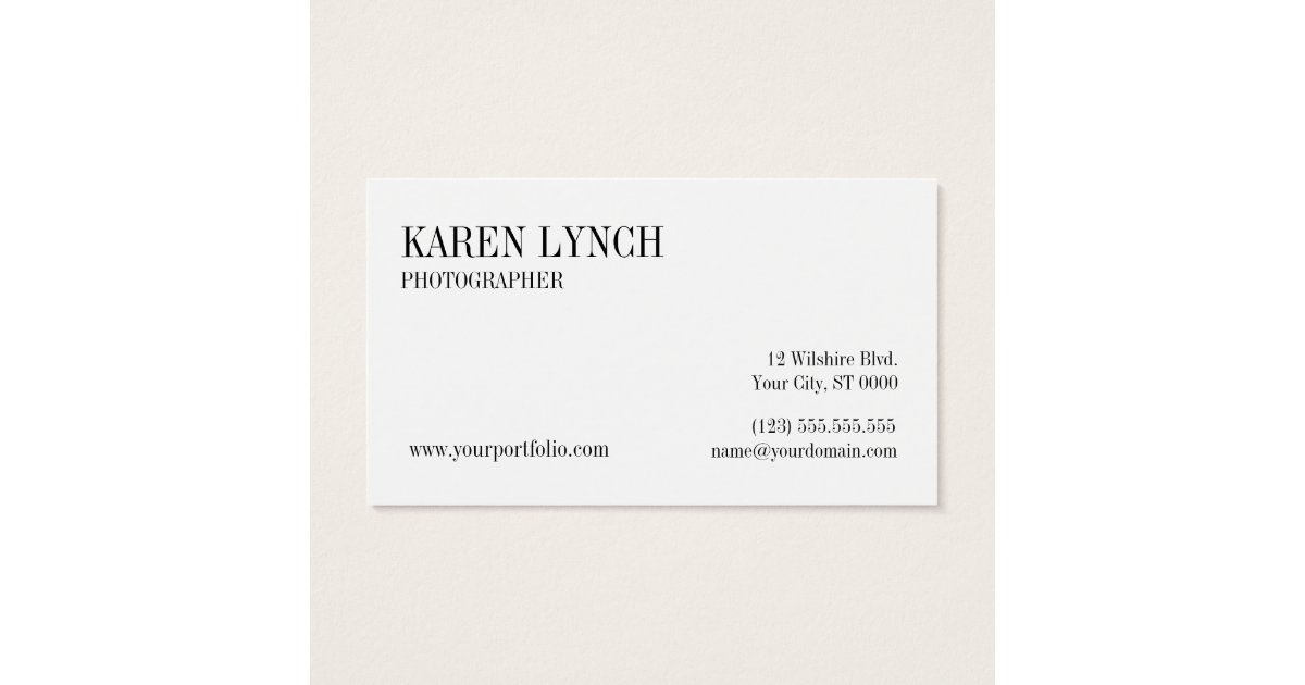 Photographer Business Card Templates | Zazzle