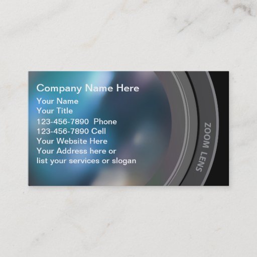 Customizable Photographer Business Cards
