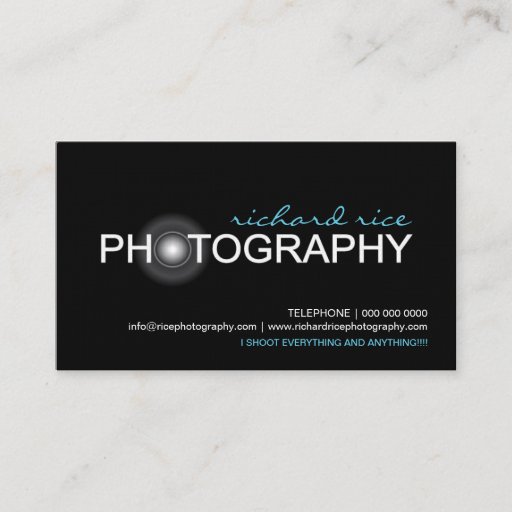 Customizable Photographer Business Cards
