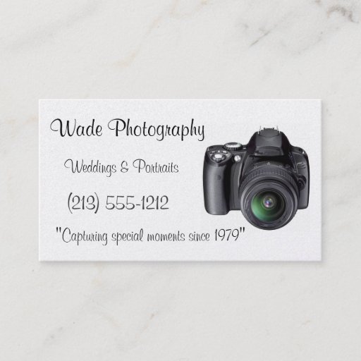 Customizable Photographer Business Cards