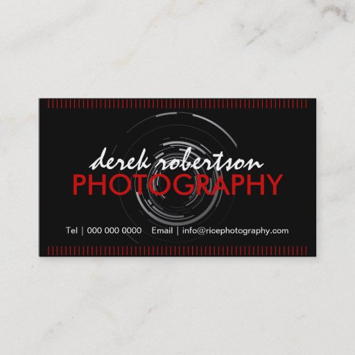 Customizable Photographer Business Cards