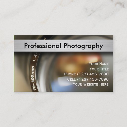 Customizable Photographer Business Cards