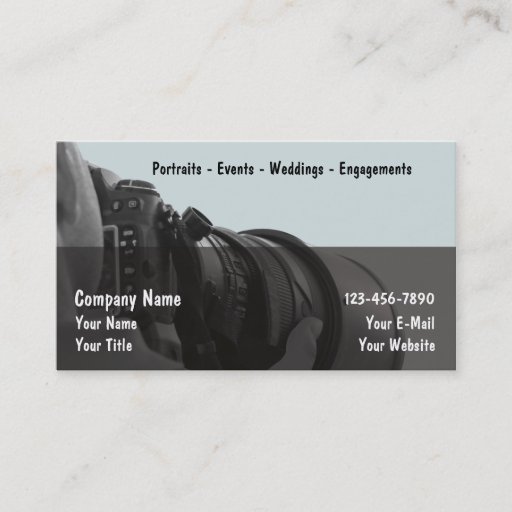 Customizable Photographer Business Cards