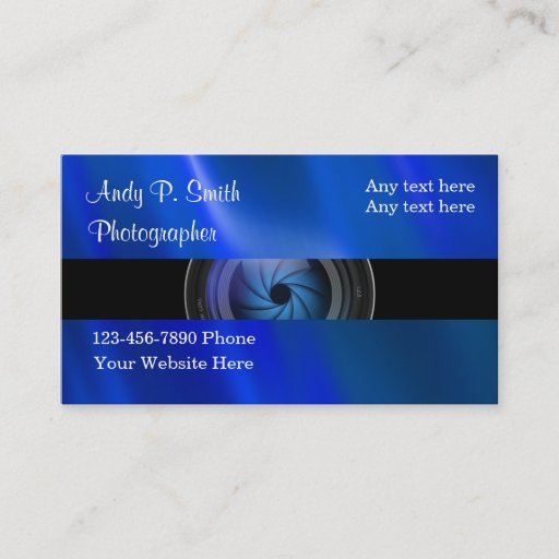 Customizable Photographer Business Cards
