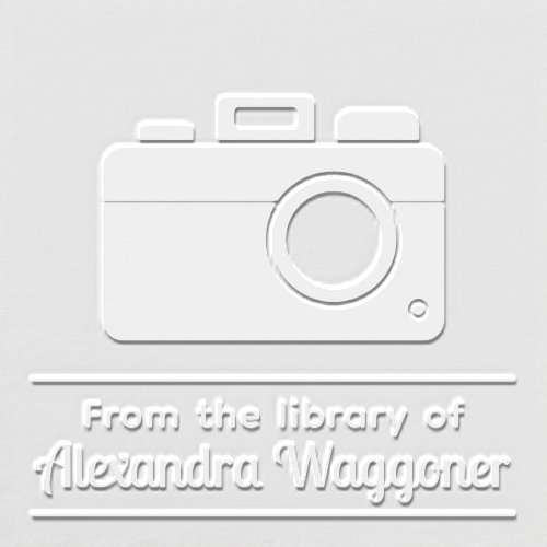 Photographer Camera 2 âœfrom the Library ofâ Name Embosser