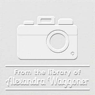 Photographer Camera #2 “from the Library of” Name Embosser