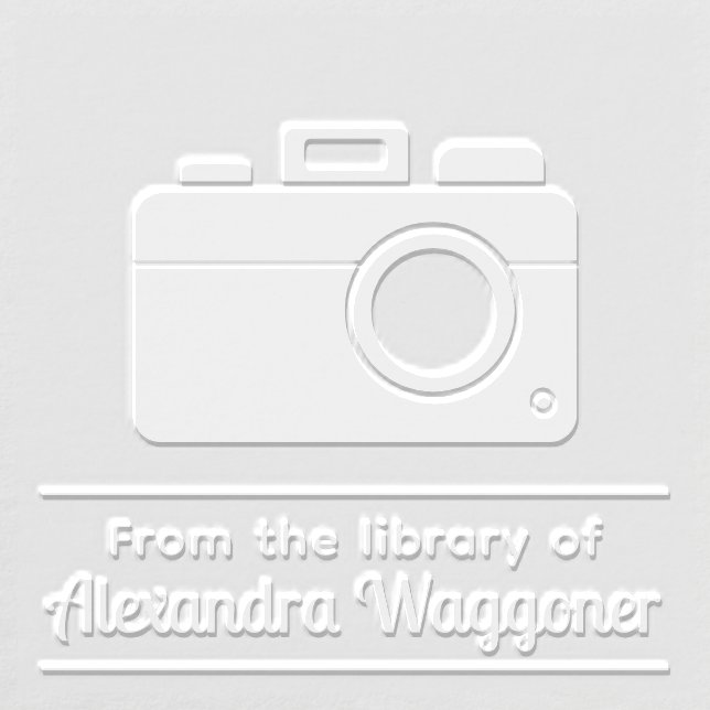 Photographer Camera #2 “from the Library of” Name Embosser (Design)