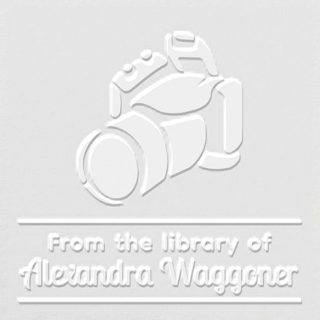 *Photographer Camera #3 “from the Library of” Name Embosser (Design)