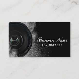 Photographer Camera Black & White Photography Business Card