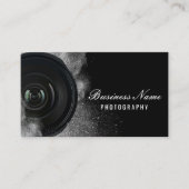 Photographer Camera Black & White Photography Business Card (Front)