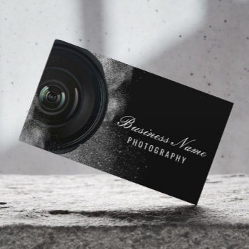 Photographer Camera Black & White Photography Business Card by cardfactory at Zazzle