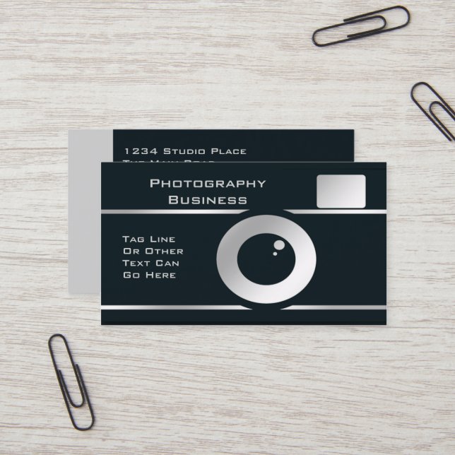 Photographer Camera Business Card (Front/Back In Situ)