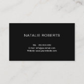 Photographer Camera Chic Black Glitter Photography Business Card (Back)