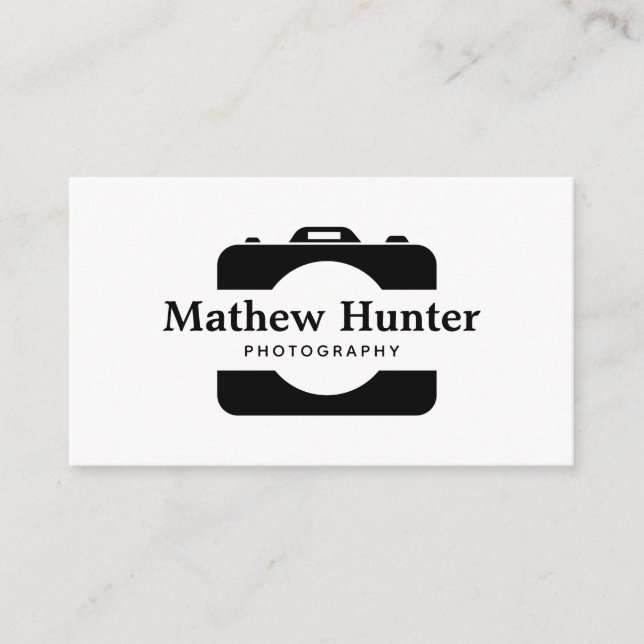 Photographer Camera Custom Business Card (Front)