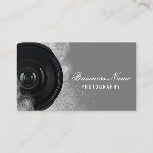 Photographer Camera Dark Gray Photography Business Card