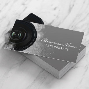 Photographer Camera Dark Gray Photography Business Card