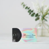 Photographer Camera Holographic Photography Business Card (Standing Front)